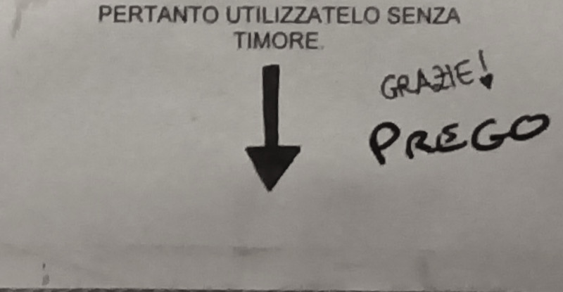 Pertanto utilizzatelo senza timore